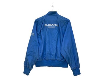 Vintage 80s Trashed Subaru 30th Anniversary Bomber Light Jacket