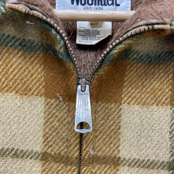 Vintage 60s Wool Plaid Jacket, Talon Zip Front, USA Made (medium