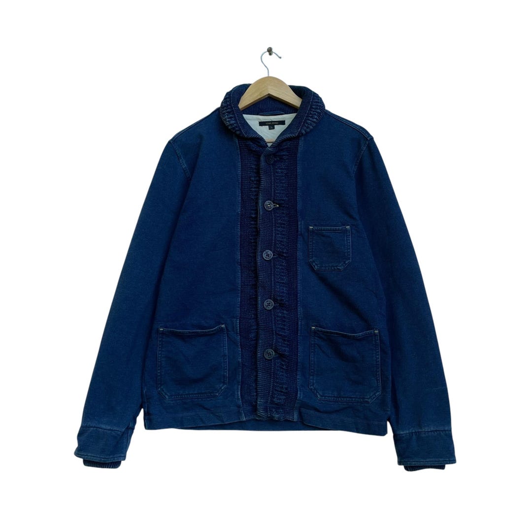 Japanese Brand Ciaopanic Indigo Style Military Marine Shawl Collar