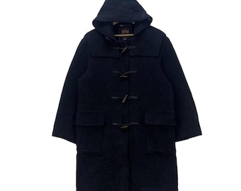 Gloverall Duffle England Coat Toggle Button Jacket Black