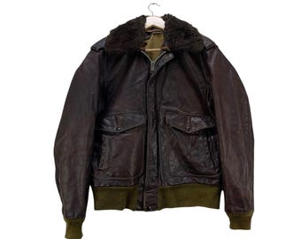 Vintage Schott Type G2 Leather Aviator Flight Jacket - Etsy Israel