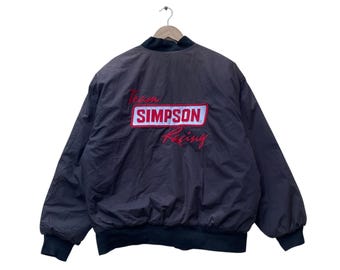 Vintage SIMPSON RACING Jacket Bomber Riding Simpson Biker