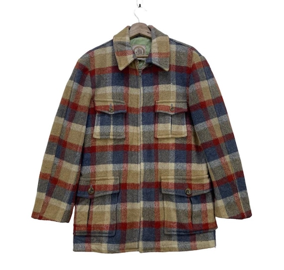 J.Press, Vintage 80s J Press Checked Zipper Up Jacket