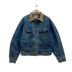 Vintage 60s Lee Storm Rider Lined Blanket Jacket Lee Union Made Sanforized Trucker Crafted Denim Jacket Made In Usa