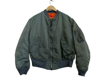 Vintage Alpha Industries MA-1 Bomber Jacket, USA Made (extra Large
