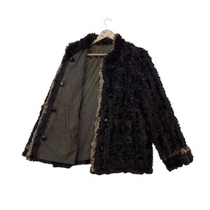 BALMAIN ダークブラウン ファー付きジャケットコート Balmain fur coat - Etsy 日本