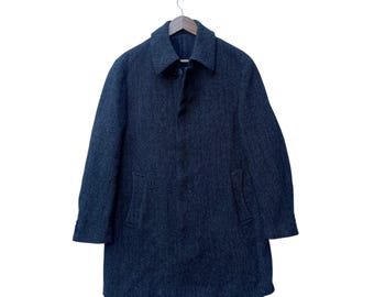 Vintage Harris Tweed X Peregrine Harringbone Bomber Jacket Made in