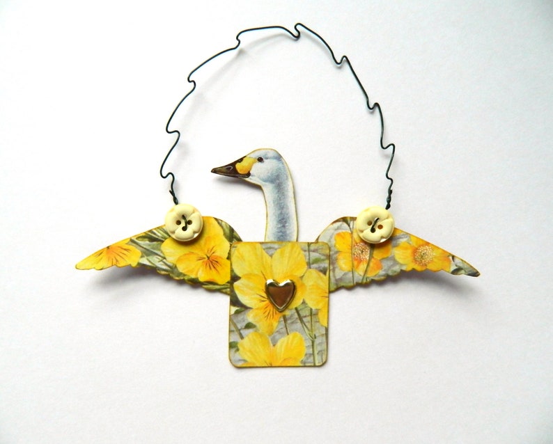 Bird Decoration Bird Decor Wall Art Wall Hanging Hanging Decoration Yellow Wall Art Gifts For Friend Small Gifts Mothers Day Gifts