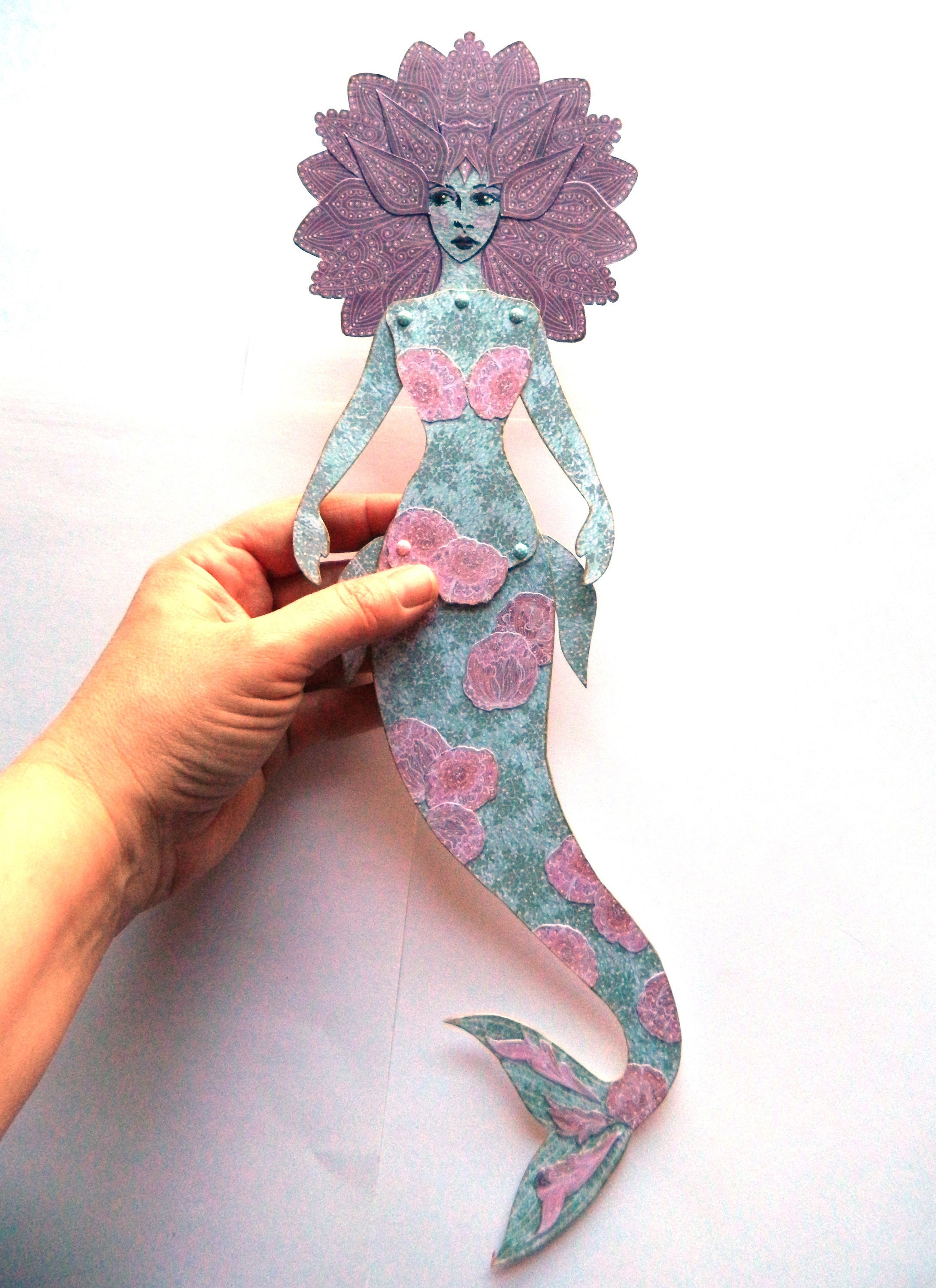 Articulated Paper Doll Mermaid Gifts Mermaid Paper Doll Etsy