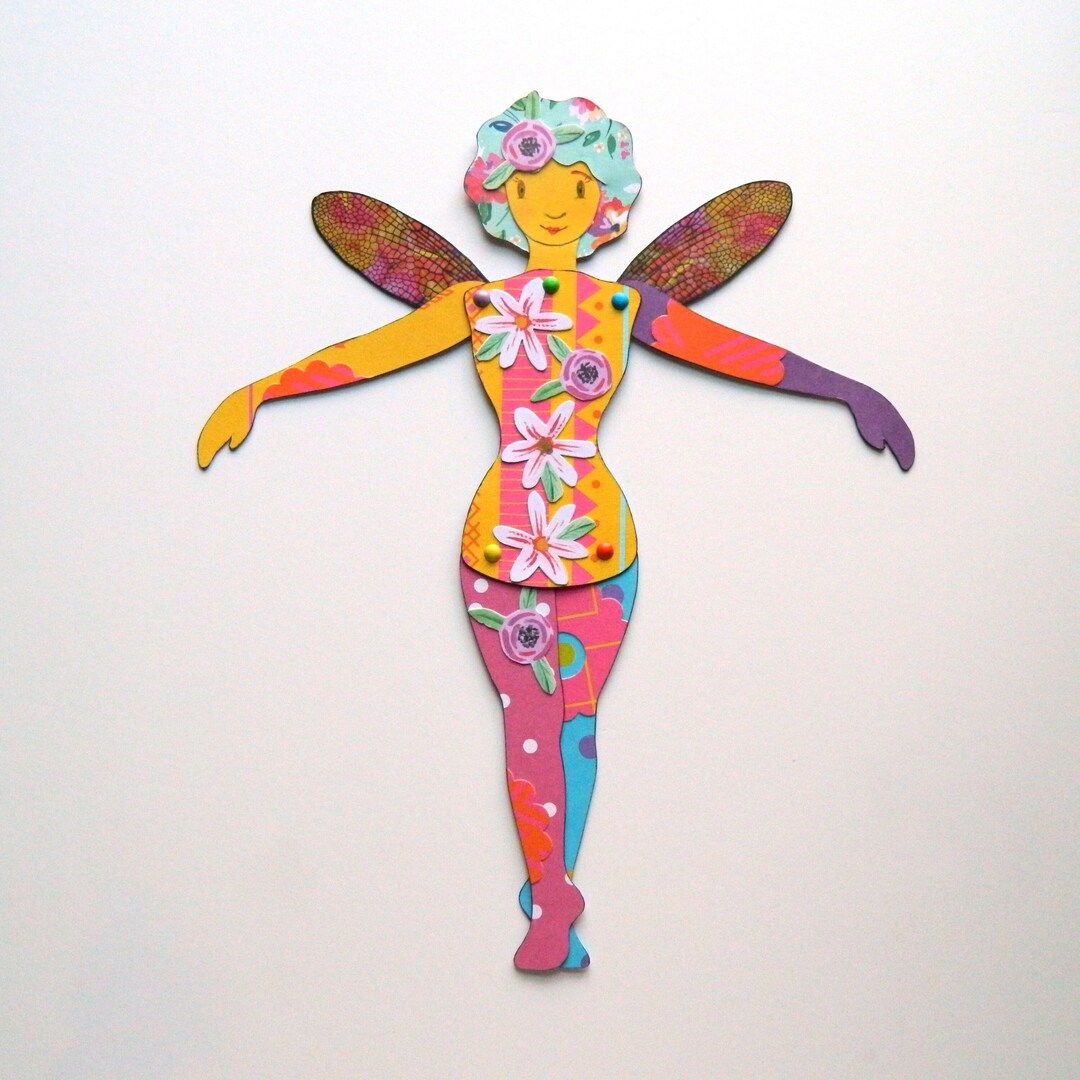Paper Doll Articulated Fairy Flower Fairy Paper Doll - Etsy