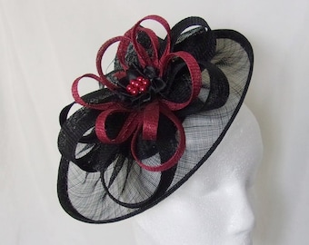 Claret Fascinator - Etsy UK