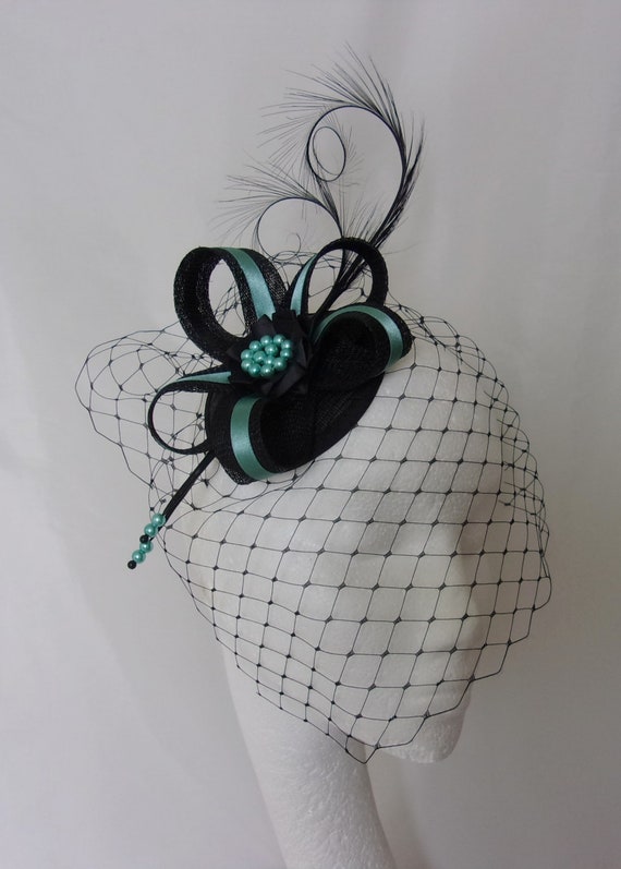 Light Teal Duck Egg Blue and Black 