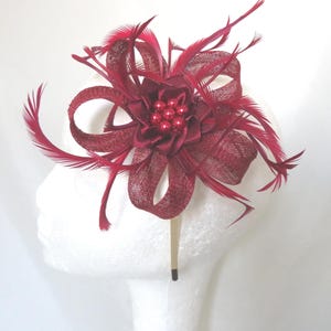 Wine Color Fascinators - Etsy display picture 3