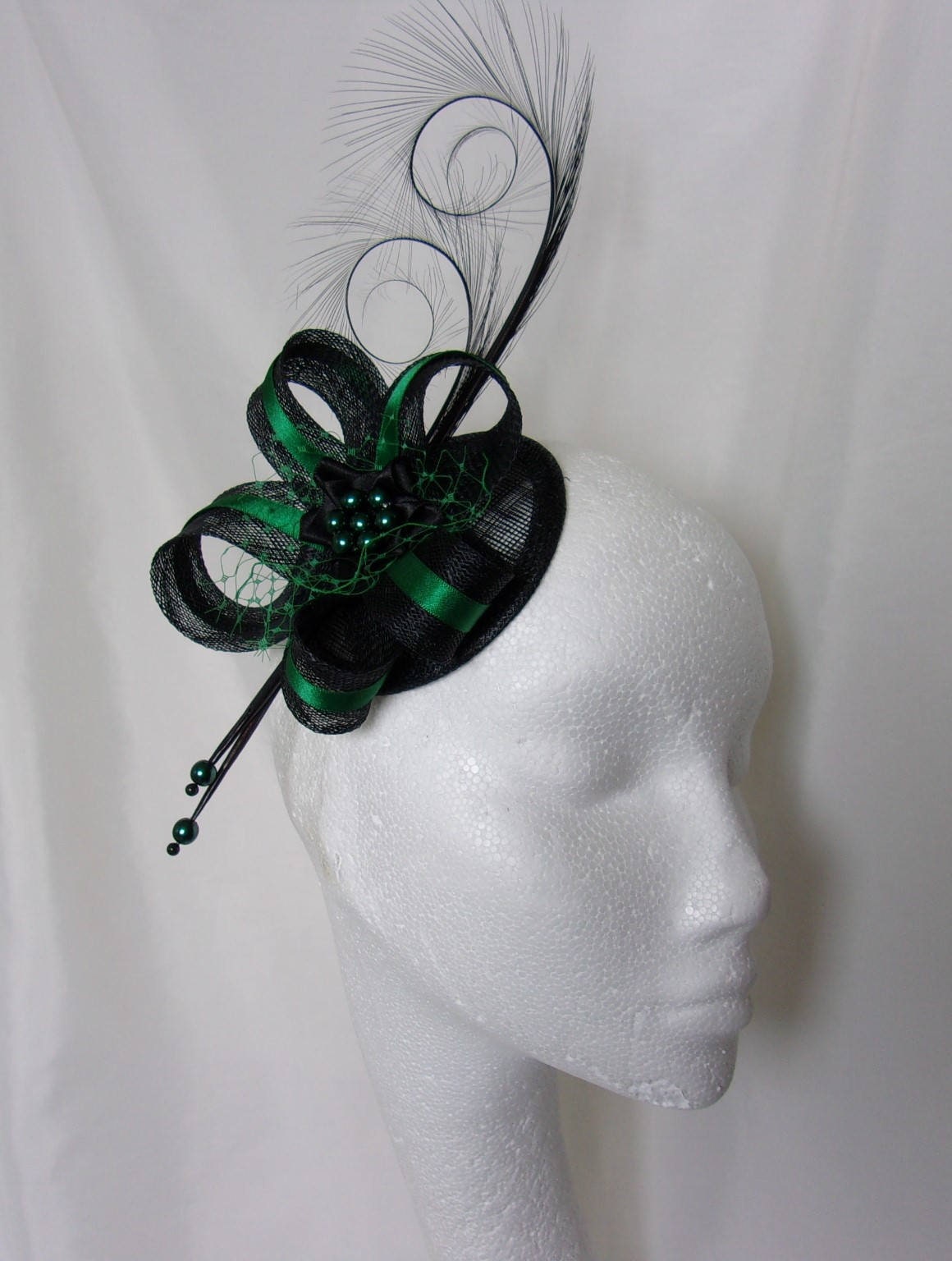 Black Bottle Green Fascinator Deep 
