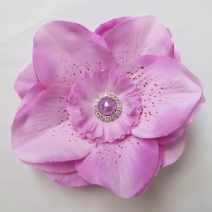 Lavender Radiant Orchid Pink Blossom Flower Vintage Rockabilly Clip In Hair Wedding Accessory Fascinator - Ready Made