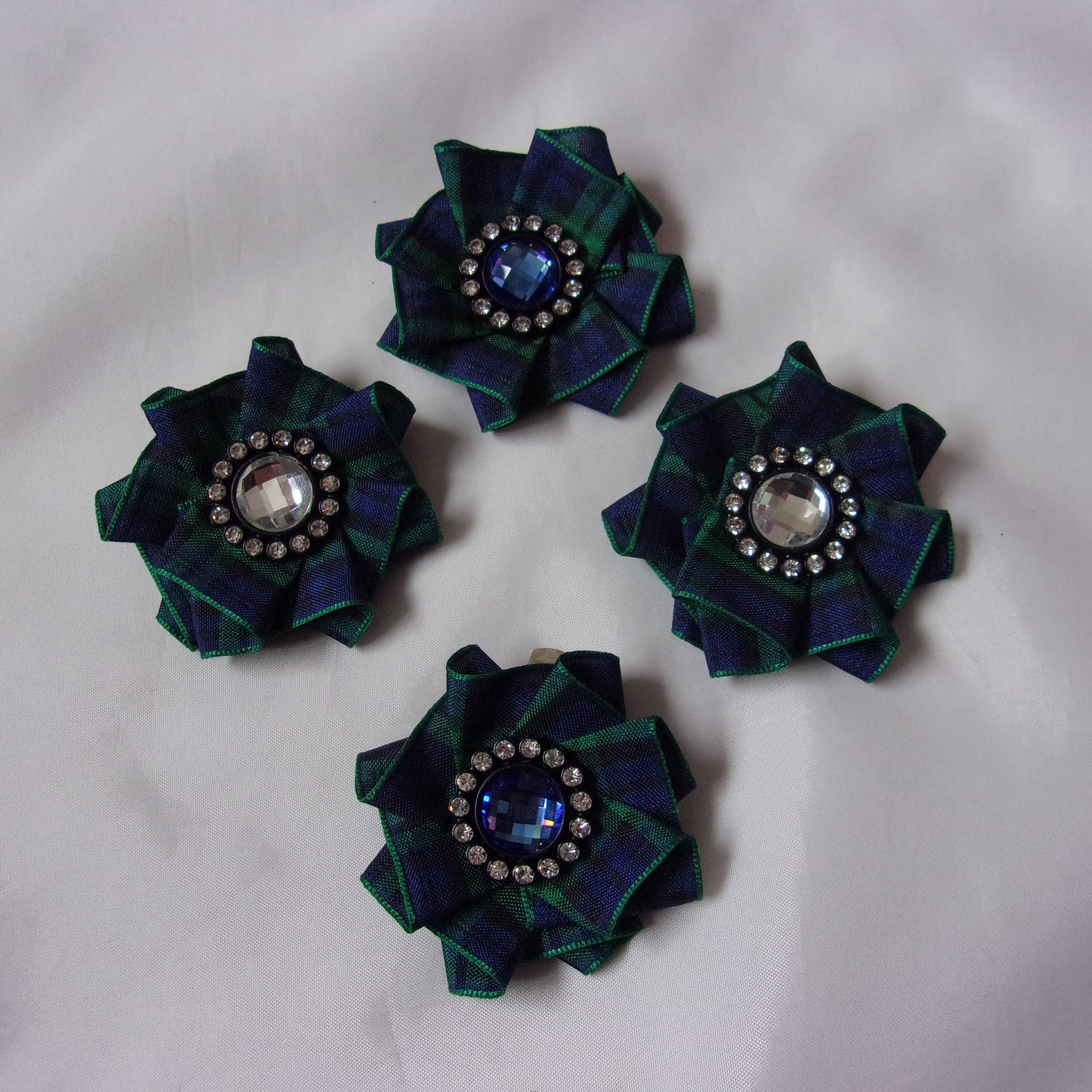 Tartan Shoe Clips Scottish Highland Clan Plaid Ribbon Ruffle Etsy UK