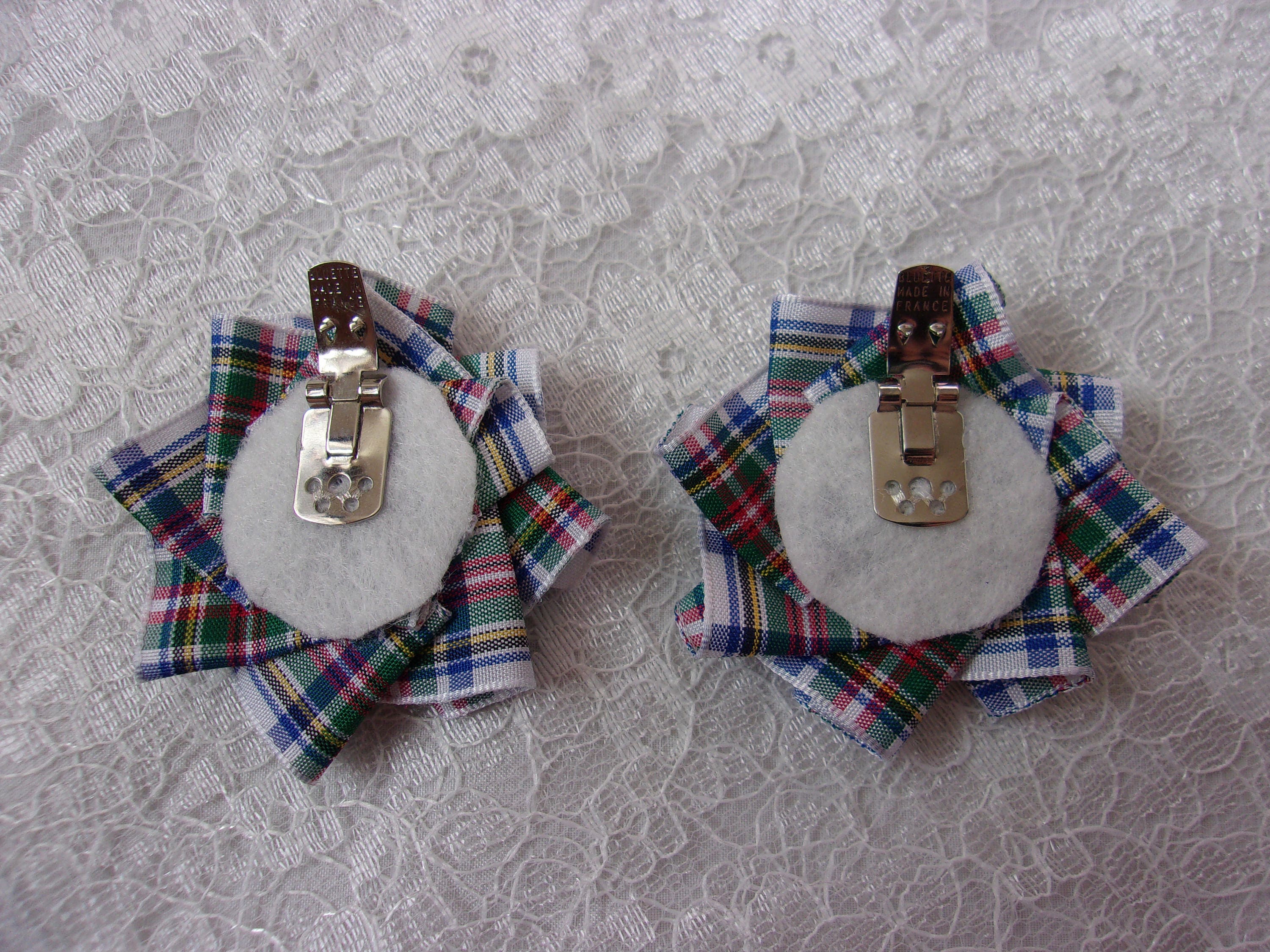 Tartan Shoe Clips Scottish Highland Clan Plaid Ribbon Ruffle Etsy UK