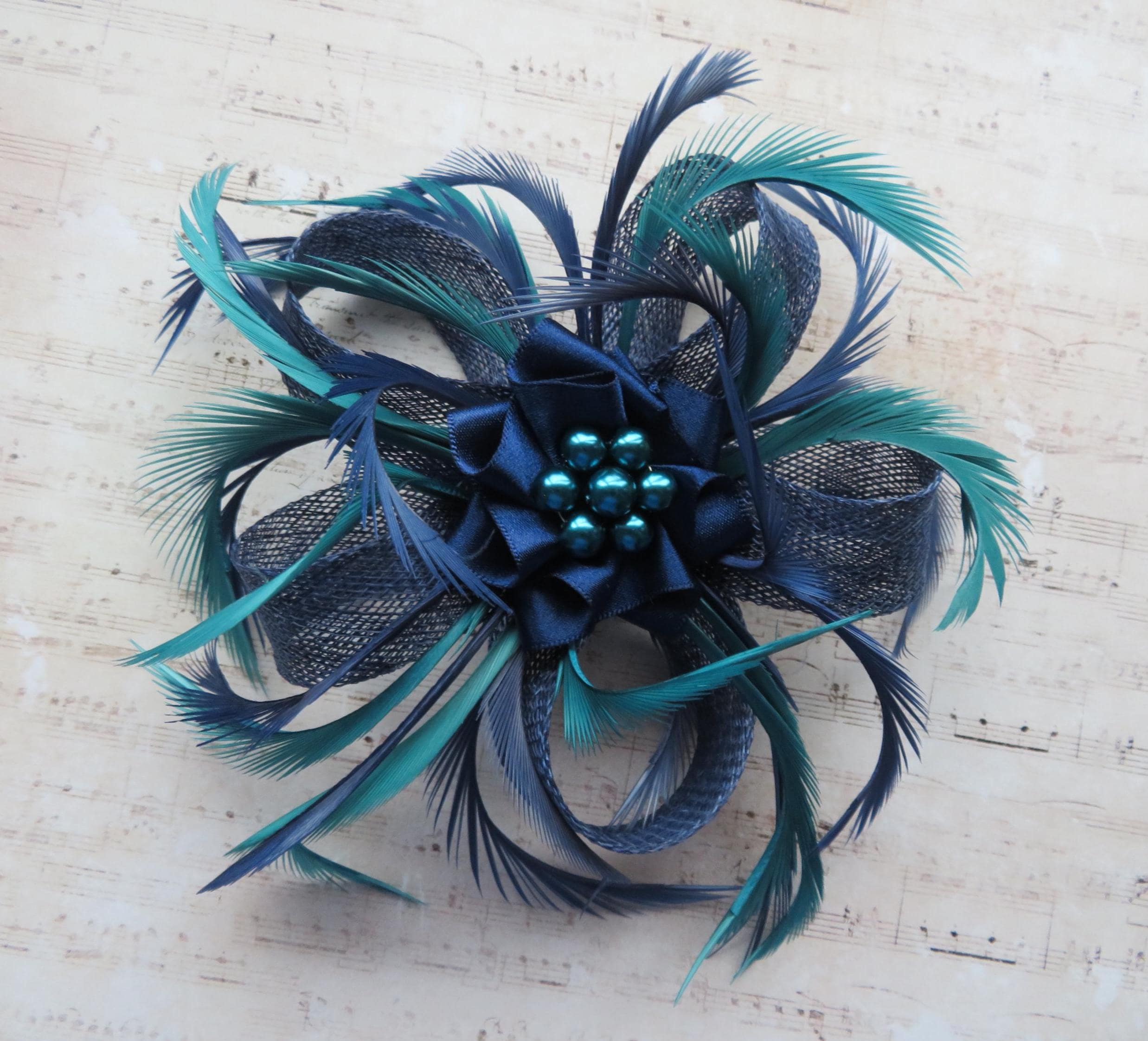 Teal Fascinator - Etsy UK