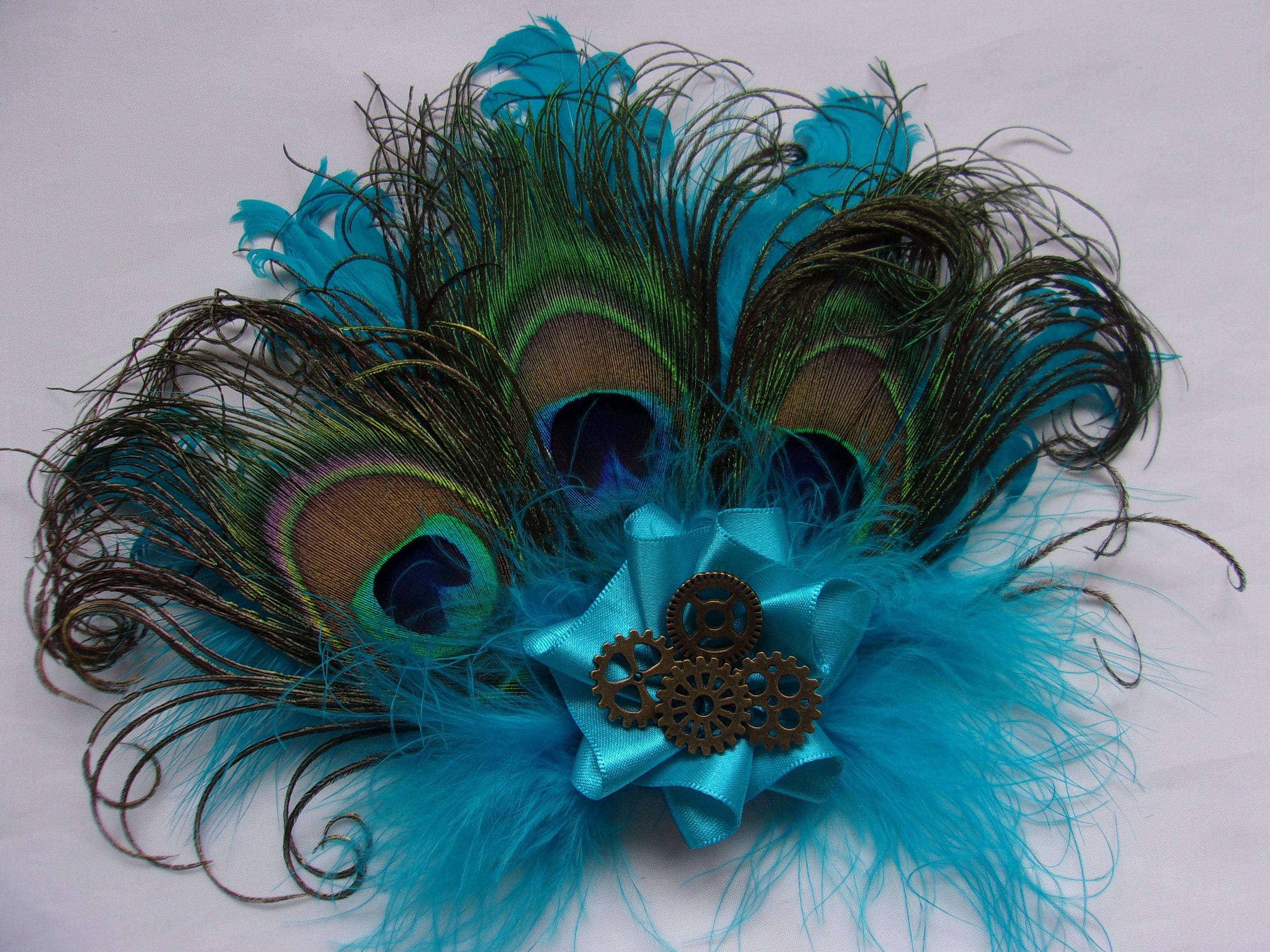 Turquoise Steampunk Fascinator Azure 