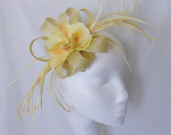 Yellow Fascinator - Etsy Australia