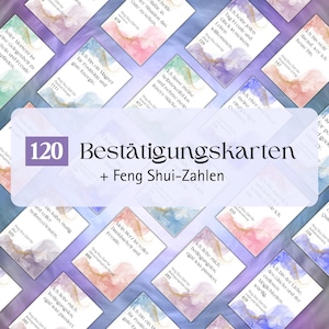 120 Cartões de Afirmações com Feng Shui-Zahlenfolgen Positive Energie, Full, Liebe, Heilung Manifestation e Achtsamkeit anziehen