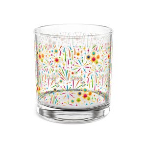 Colourful Rocks Glass 10oz - whiskyglas, bargerei, vintage glas, uniek cadeau, drinkgerei, grappige heldere mok