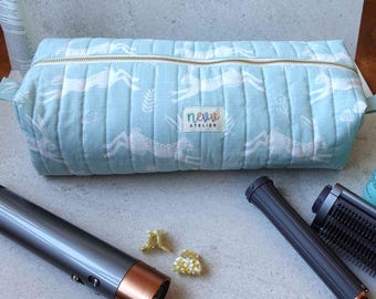 Quilted Cotton Dyson Storage Bag – Roomy Hair Tools Organizer for Dyson & Straightener