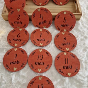 Carte étape bois bébé personnalisées