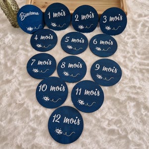 Cartes étapes en bois bébé personnalisées