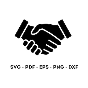 Handshake svg, business deal clipart, partnership logo icon, svg pdf eps png dxf