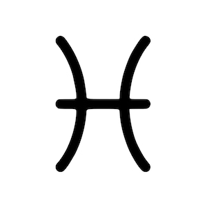 Pisces SVG | Minimalist Zodiac Symbol | Astrology Cricut Cut File