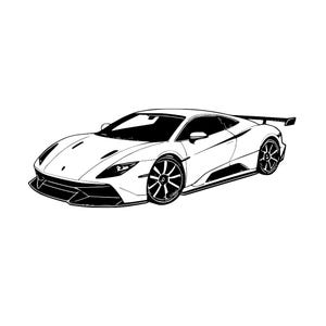 Minimalist Car SVG – Black Line Art, Abstract Car Design – Instant Download
