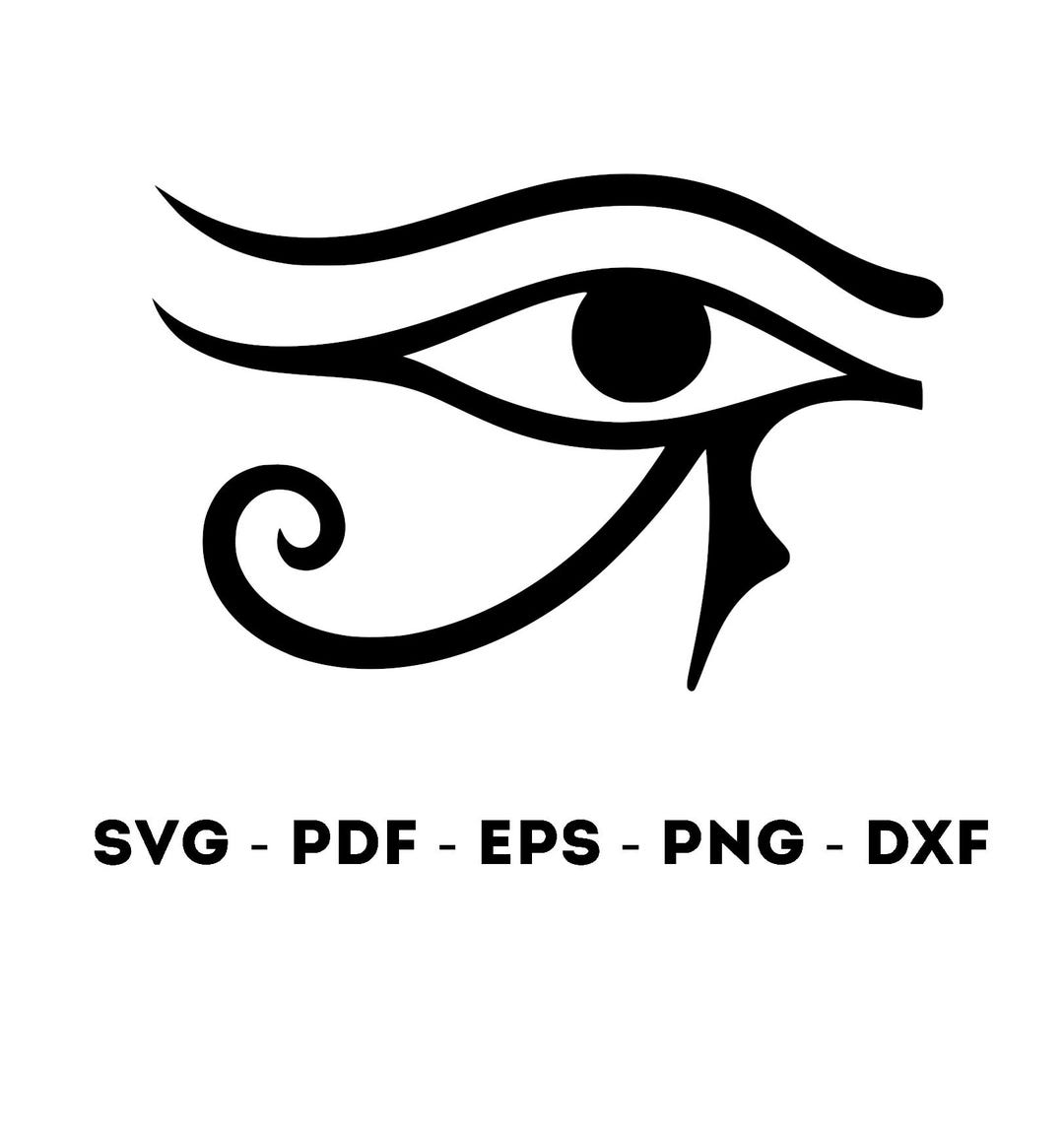 Eye of Horus Svg, Pdf, Eps, Png, Dxf – Ancient Egyptian Symbol Digital ...