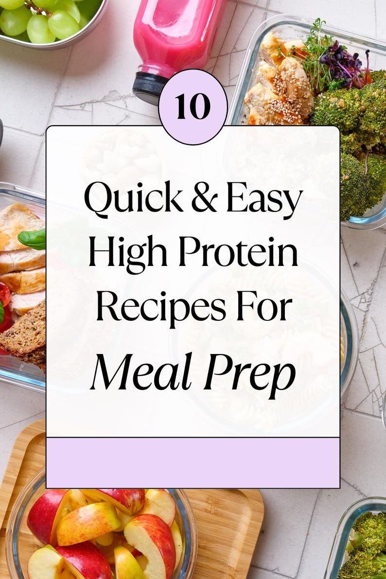 Quick & Easy High Protein Recipes for Meal Prep Ebook - Etsy