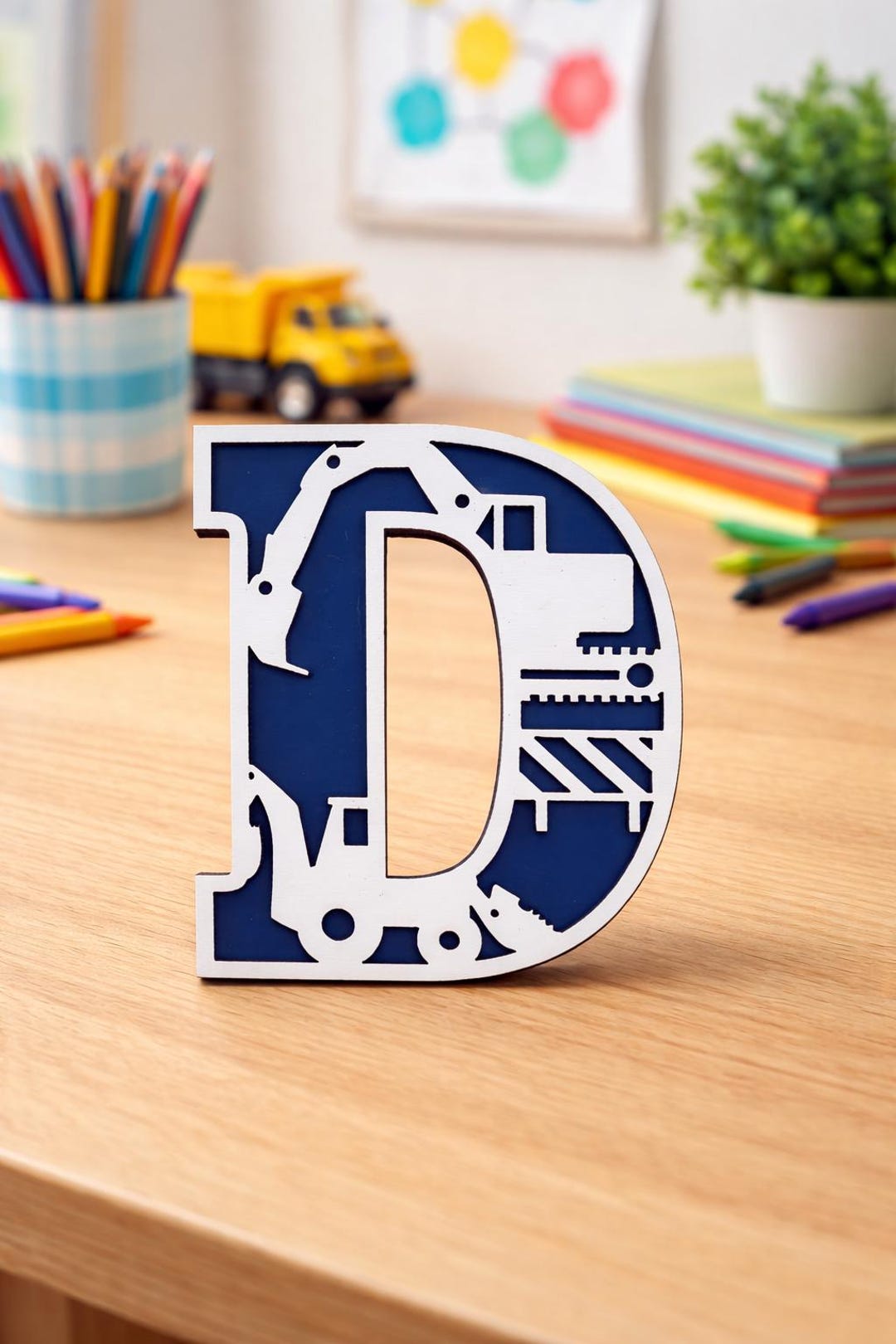 Construction Wooden 3D Letters, Personalized Name Sign - Etsy