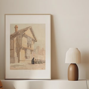 David Cox "La passeggiata scolastica" c. 1833 Poster incorniciato – Dipinto di paesaggio inglese | Stampa artistica giclée con cornice nera