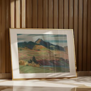 Arnold Peter Weisz-Kubínčan “I Monti Roháče” ca. Manifesto del 1930 senza cornice – espressionismo | Stampa d'arte Giclée orizzontale