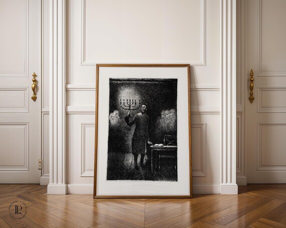 Hugo Steiner-Prag "The Hillel Spell" c. 1916 Poster Unframed – Jewish Mysticism | Giclée Art Print Vertical