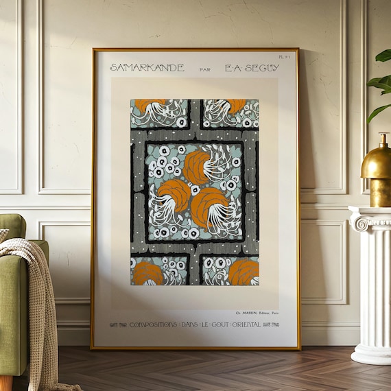 E. A. Séguy “Samarkand: Color Composition 1” poster unframed – Oriental style, Art Deco, gift idea