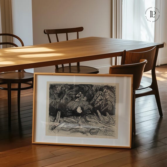 Arnold Peter Weisz-Kubínčan "Stories in Wilderness" 1930 Framed Poster – Expressionism | Giclée Art Print with White Border, Horizontal