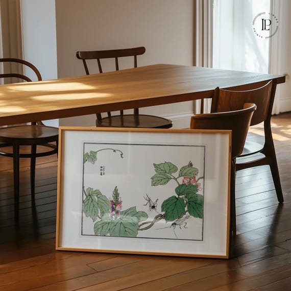 Chūrui Gafu "Leaf and Flower" Poster Unframed – Japanese Nature Illustration | High-quality art print with white border