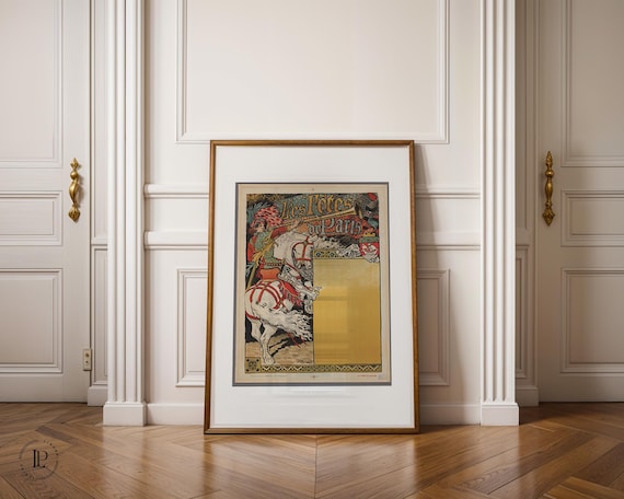 Eugène Grasset "Poster for Librairie Romantique" 1887 Poster unframed – Art Nouveau Art | High-quality art print with white border