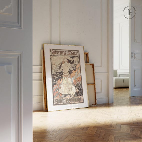Eugène Grasset "Joan of Arc" framed poster – Art Nouveau | Giclée art print with white border