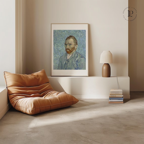Vincent van Gogh "Self-portrait" 1889 Poster Unframed – Post-Impressionism | Giclée Art Print with White Border Vertical
