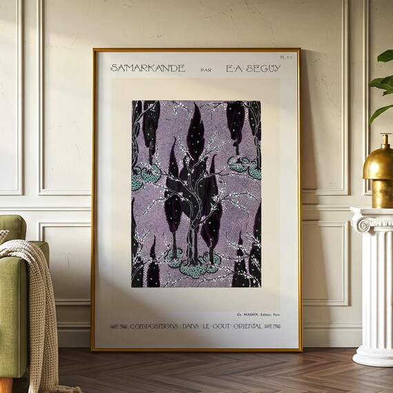 E. A. Séguy “Samarkand: Color Composition 2” Poster Unframed – Oriental Style, Art Deco, Art Lovers