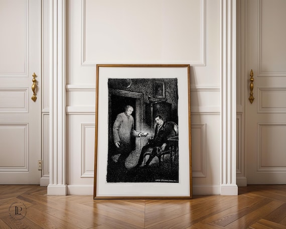 Hugo Steiner-Prag "The Book of Ibbur" c. 1916 Poster unframed – Expressionist Illustration | Giclée Art Print Vertical