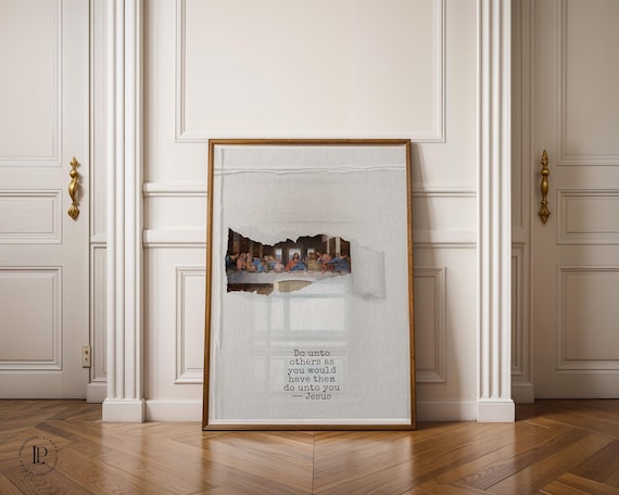Ready to Hang Jesus Quote Art Print Framed – Anti-reflective matte paper & shatter-proof acrylic glass frame