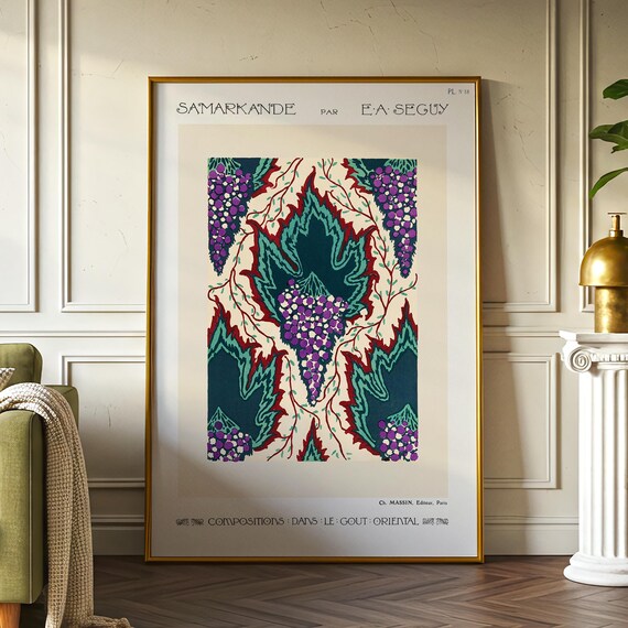 E. A. Séguy “Samarkand: Color Composition 18” Poster Unframed – Oriental Style, Art Deco, Wall Art