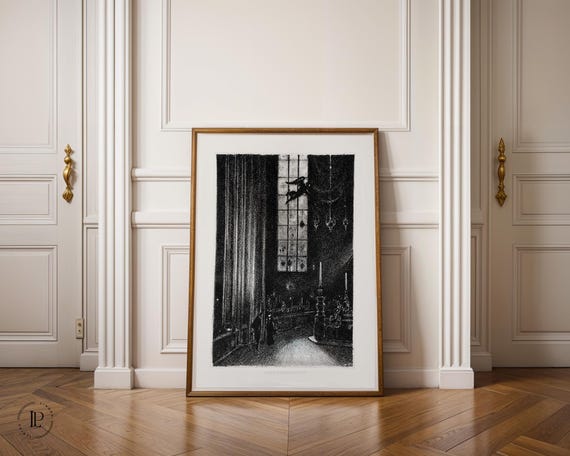 Hugo Steiner-Prag "In the Cathedral" c. 1916 Poster unframed – Sacred Art | Giclée Art Print Vertical