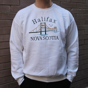 Embroidered Halifax Nova Scotia Bridge Crewneck/Hoodie